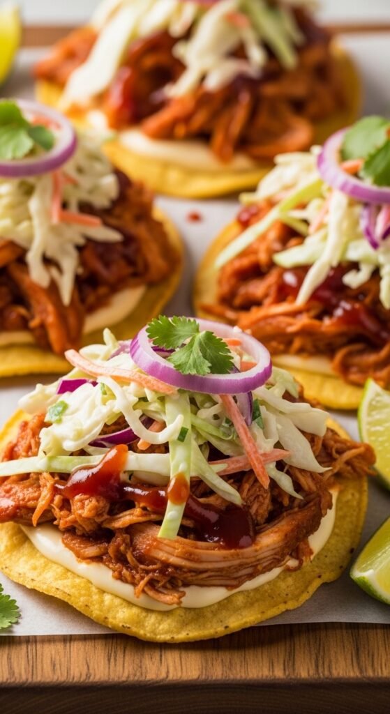 BBQ Chicken Tostadas
