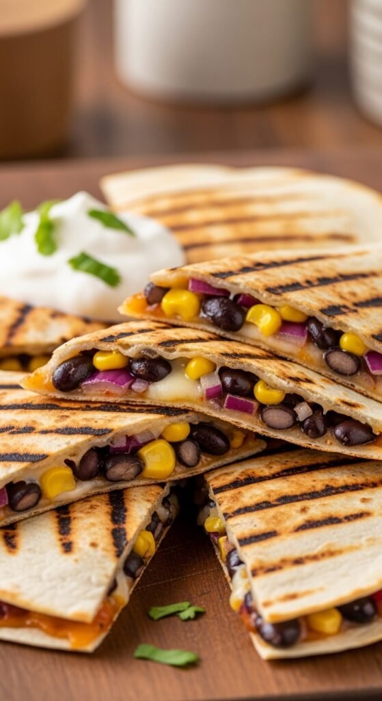 Black Bean & Corn Grilled Quesadillas