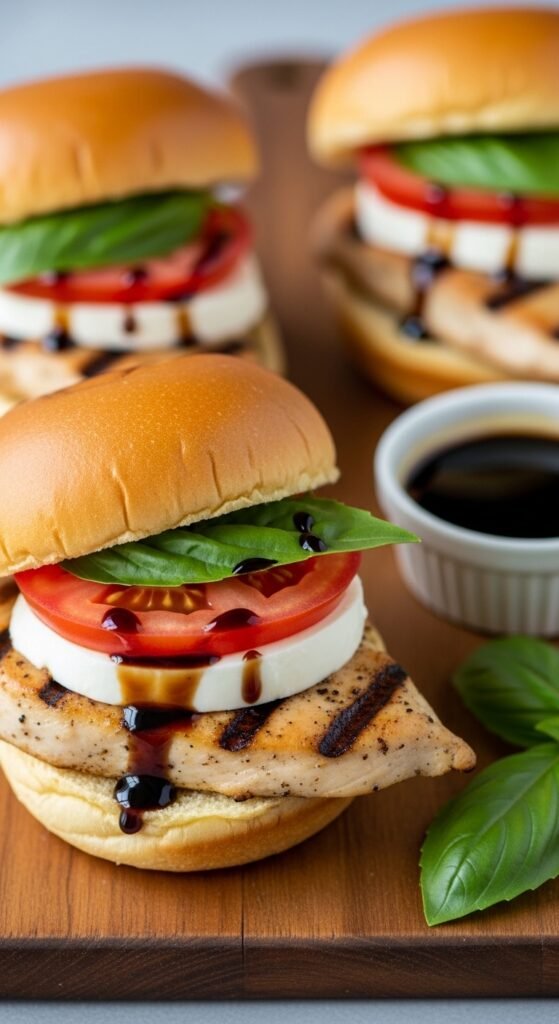 Caprese Chicken Sliders
