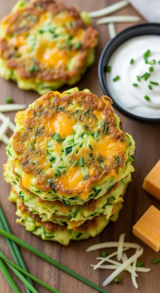 Cheddar & Chive Zucchini Fritters