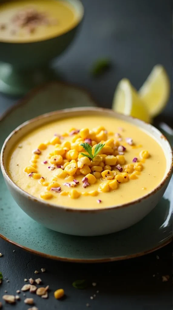 Chilled Sweet Corn and Coconut Chowder