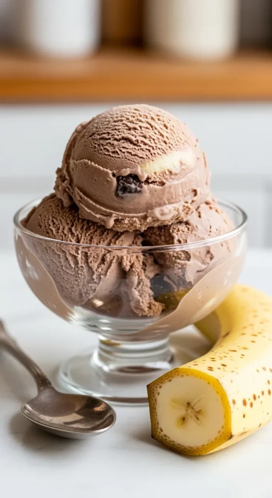 Chocolate Banana Ice Cream (2 Ingredients!)