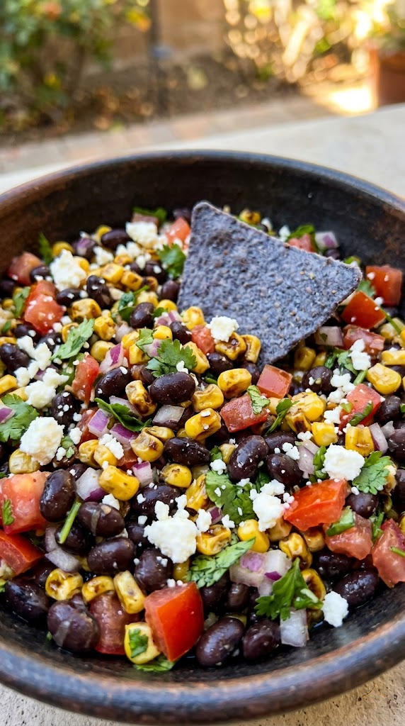 Chunky Black Bean, Corn, and Feta Salsa
