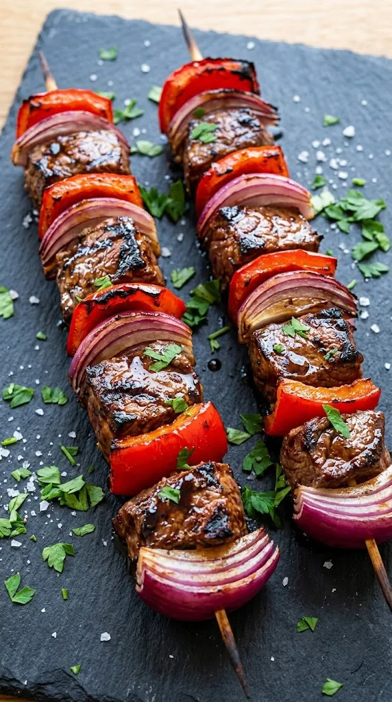 Classic Balsamic Marinated Sirloin Tip Skewers