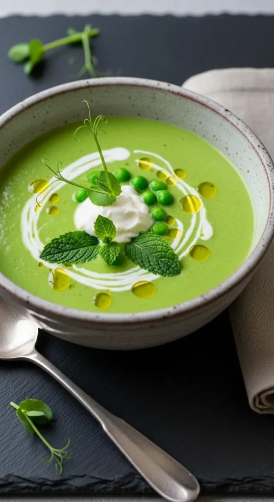 Cold Pea & Mint Soup