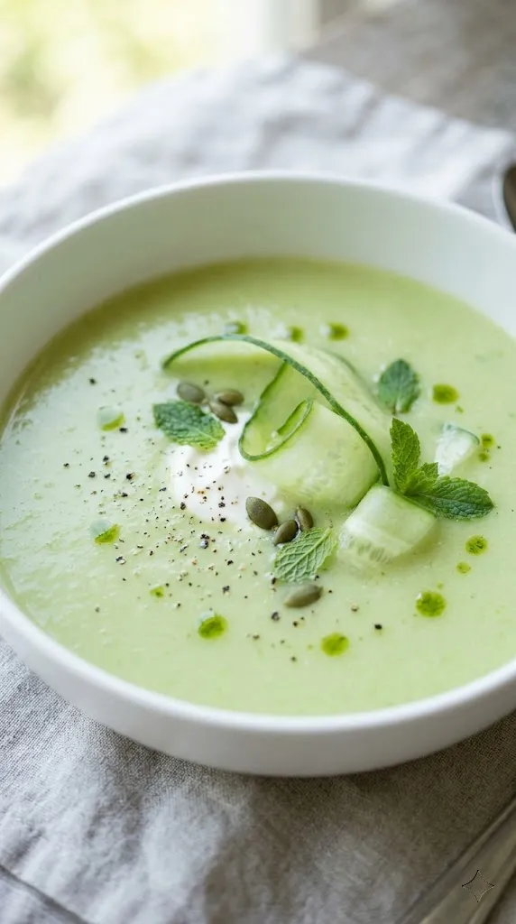 Cool As A Cucumber-Honeydew Soup