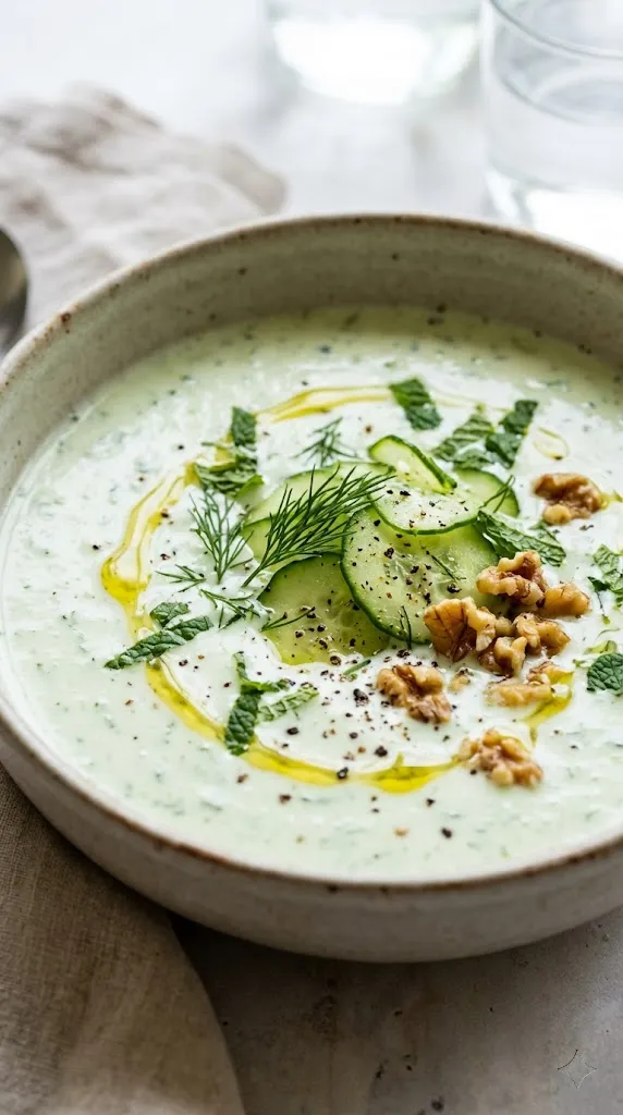 Cool as a Cucumber Yogurt Soup with Mint