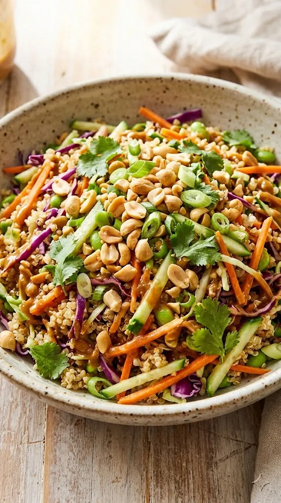 Crunchy Thai-Inspired Peanut Quinoa Salad