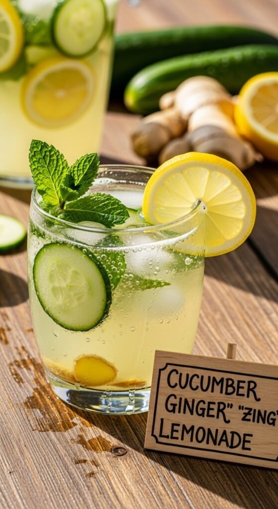 Cucumber Ginger Zing Lemonade