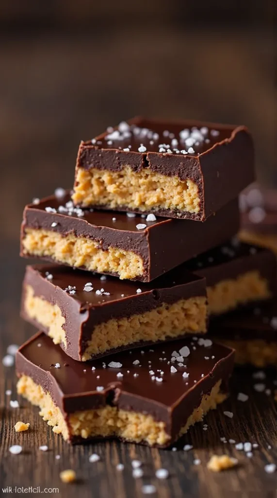Dark Chocolate & Sea Salt Peanut Butter Bars