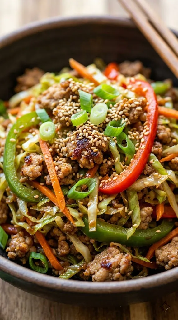 Egg Roll in a Bowl (with Extra Peppers!)