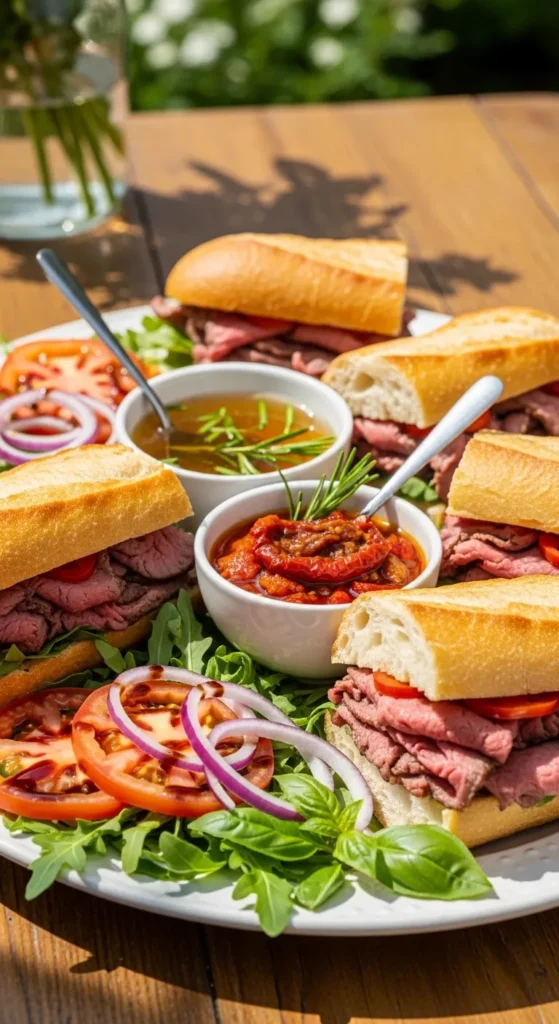 French Dip Sandwiches with a Summer Twist