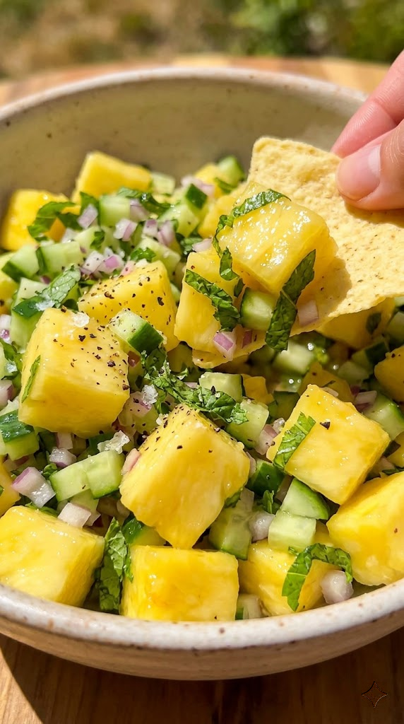 Fresh Pineapple and Mint Summer Salsa