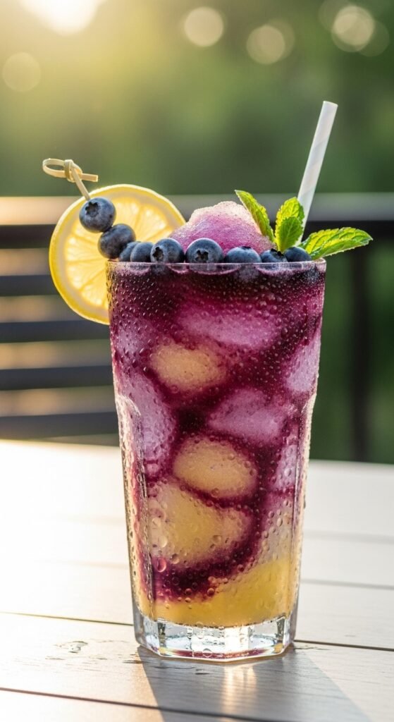 Frozen Blueberry Lemonade Slush