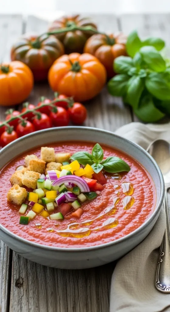 Garden-Fresh Heirloom Tomato Gazpacho