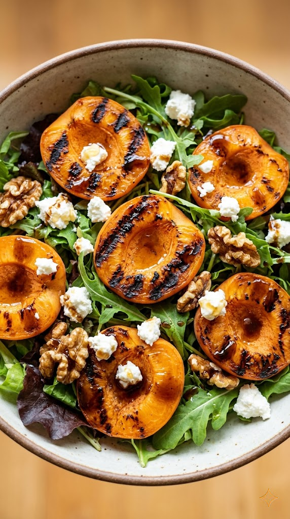 Grilled Apricot & Goat Cheese Salad