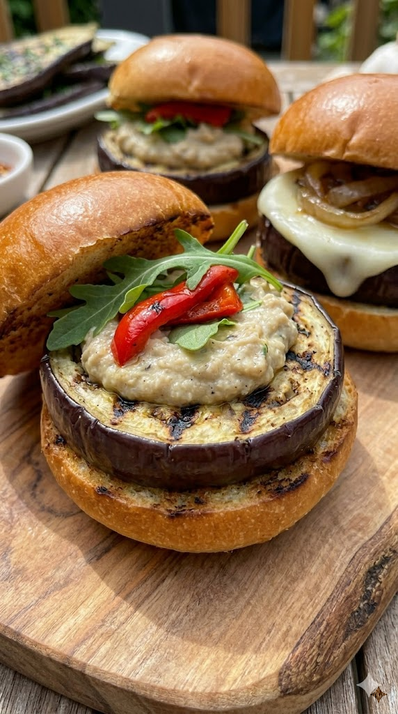 Grilled Eggplant Sandwiches (Slider Style)