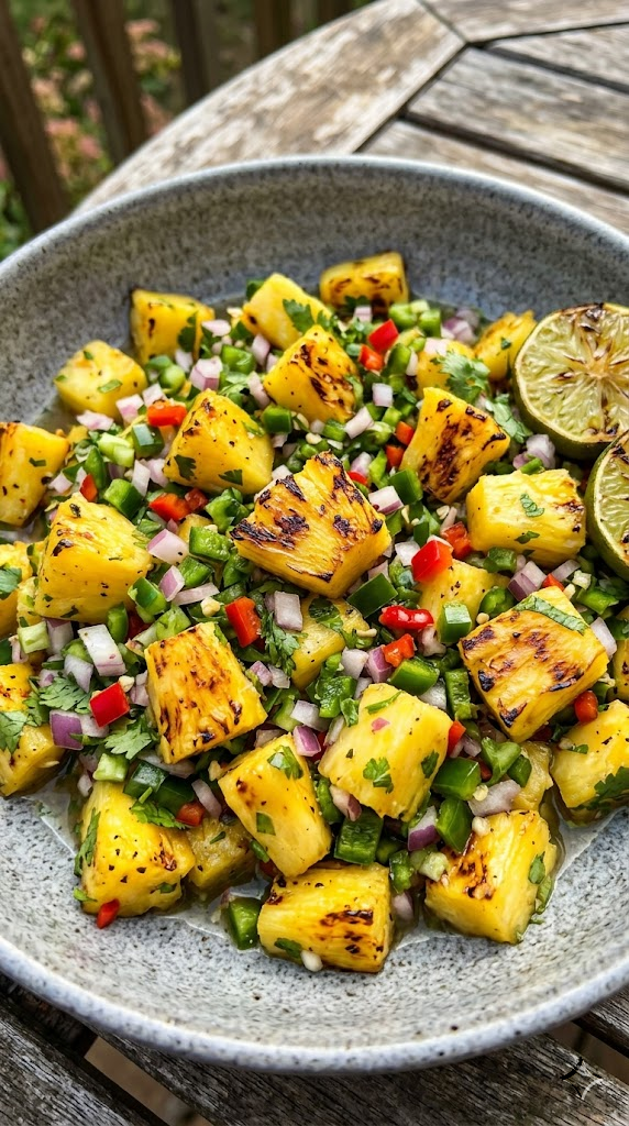 Grilled Pineapple & Mint Salsa