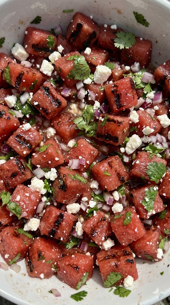 Grilled Watermelon and Feta Salsa