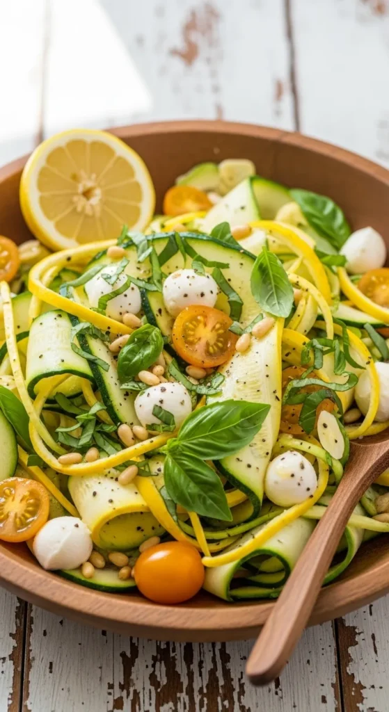 Lemon-Garlic Summer Squash Ribbon Salad