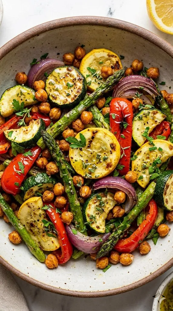 Lemon-Herb Roasted Veggie Salad
