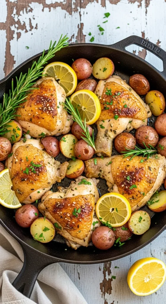 Light Lemon Herb Chicken & Red Potatoes