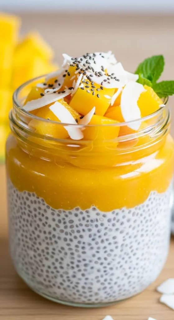 Mango Coconut Chia Pudding (Quick Version)