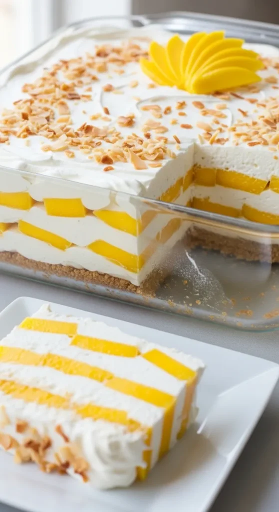 Mango Coconut Icebox Cake