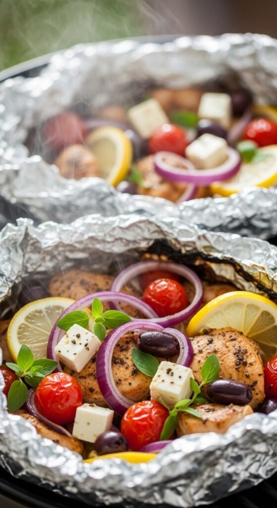 Mediterranean Chicken Foil Packets