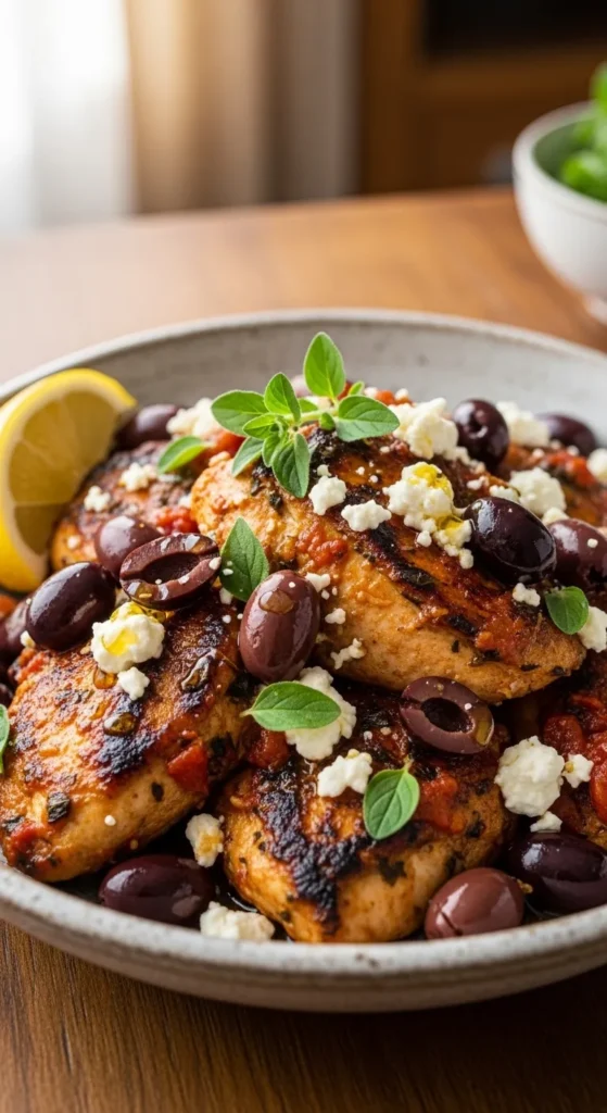 Mediterranean Chicken with Olives & Feta