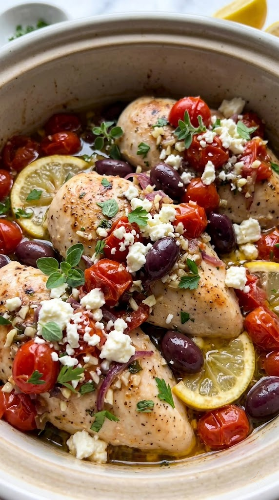 Mediterranean Chicken with Olives & Feta