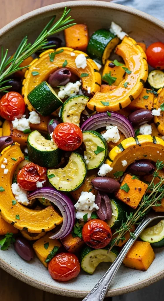 Mediterranean Roasted Squash Medley