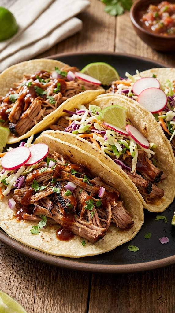 No-Sweat Slow Cooker Pulled Pork Tacos