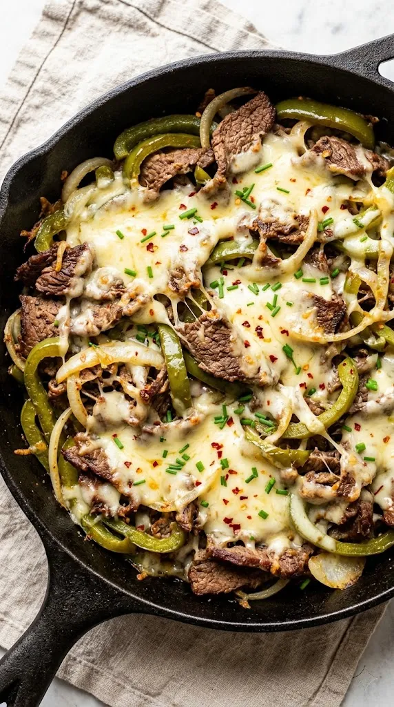 Philly Cheesesteak Casserole with a Kick