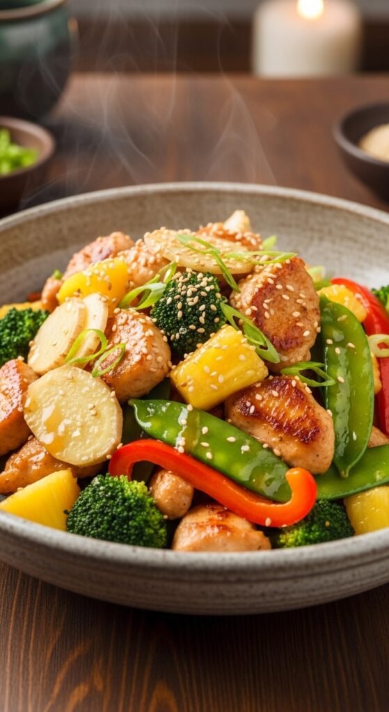 Pineapple Ginger Chicken Stir-Fry