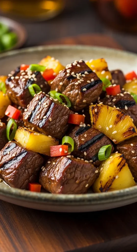 Pineapple Teriyaki Beef Tips