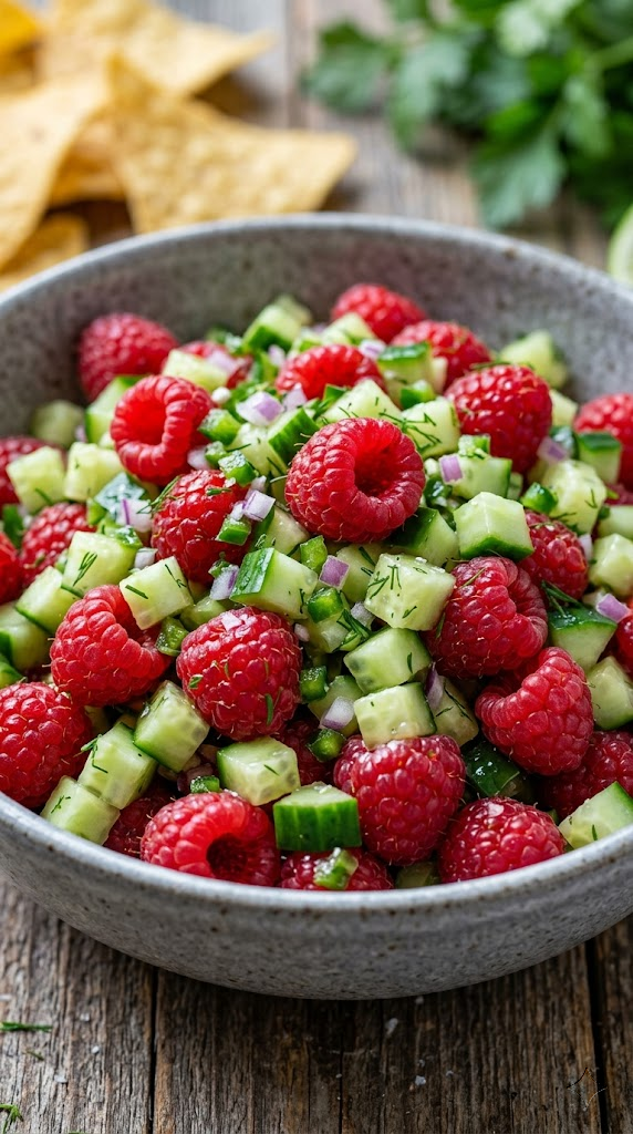 Raspberry & Cucumber Cool Salsa