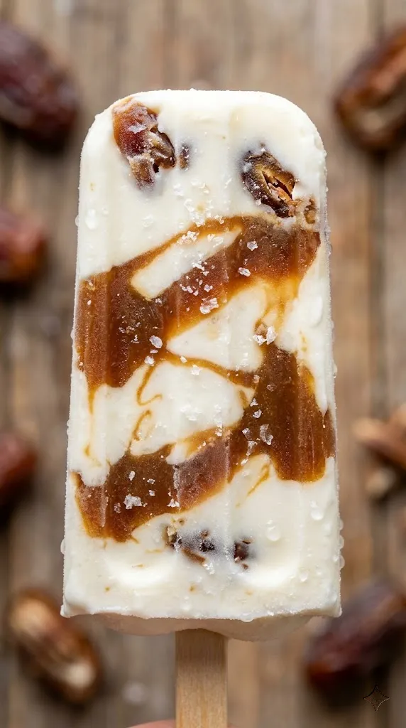 Salted Caramel Date & Yogurt Popsicles