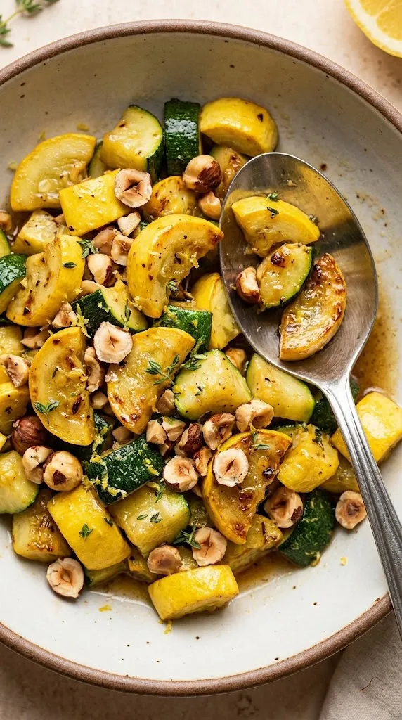 Sautéed Summer Squash with Brown Butter & Hazelnuts
