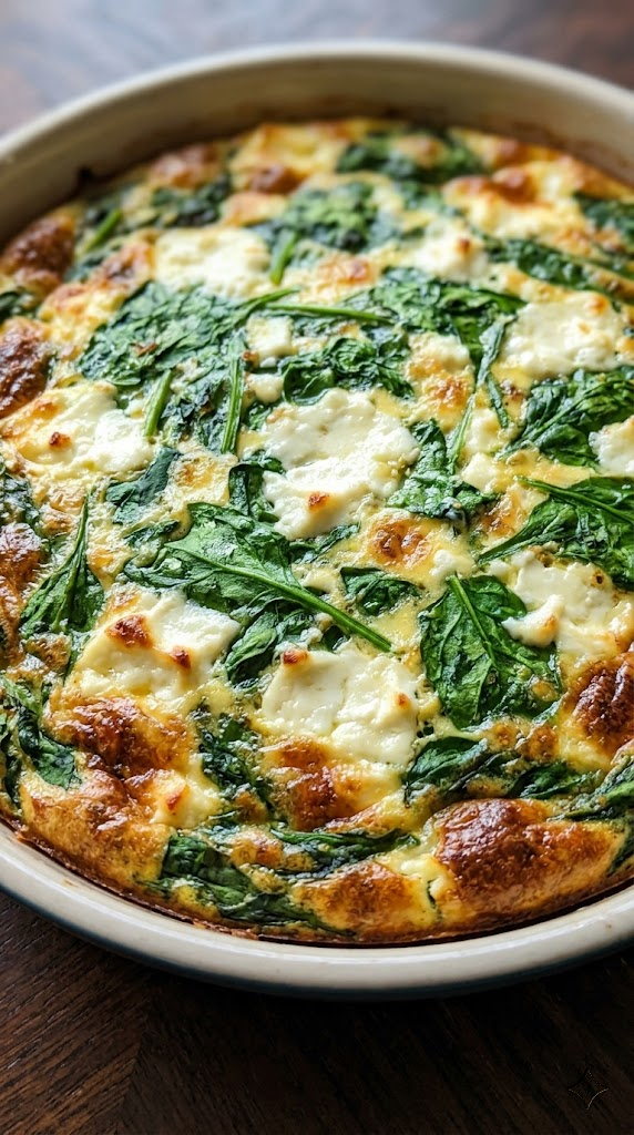Savory Crustless Spinach & Feta Quiche (Wait, No Crust)