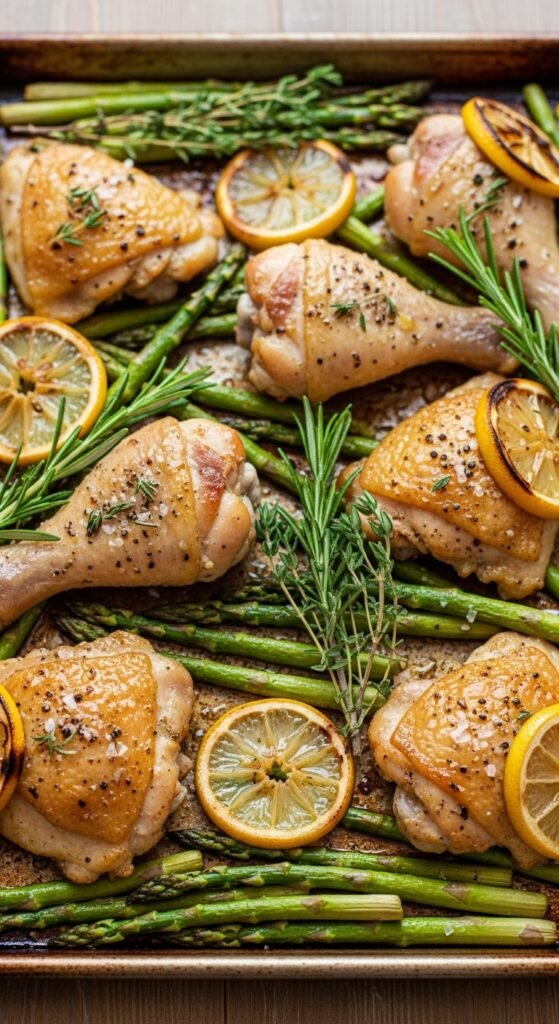 Sheet Pan Lemon-Herb Chicken & Asparagus