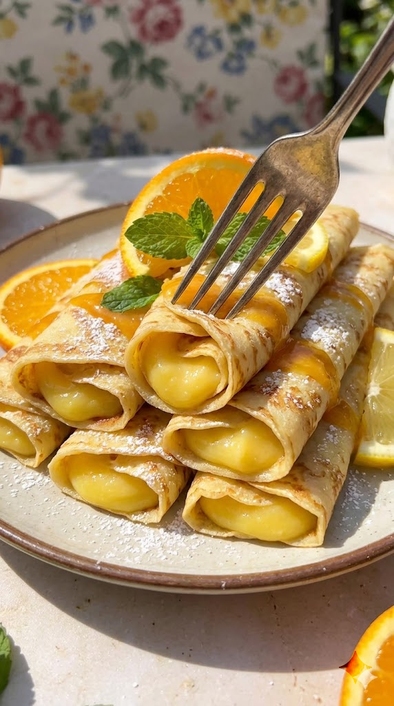 Simple French-Style Crêpes with Citrus Filling