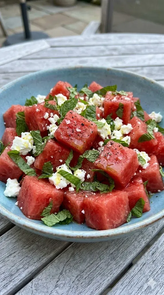 Simple, No-Cook Watermelon & Feta Salad with Mint