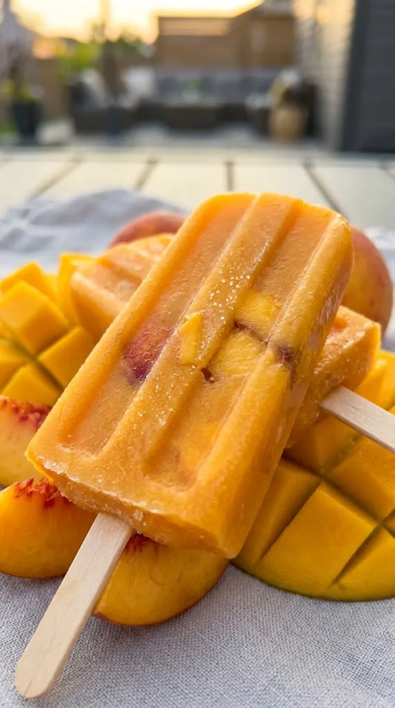 Simple Peach & Mango 'Cream' (Dairy-Free!)