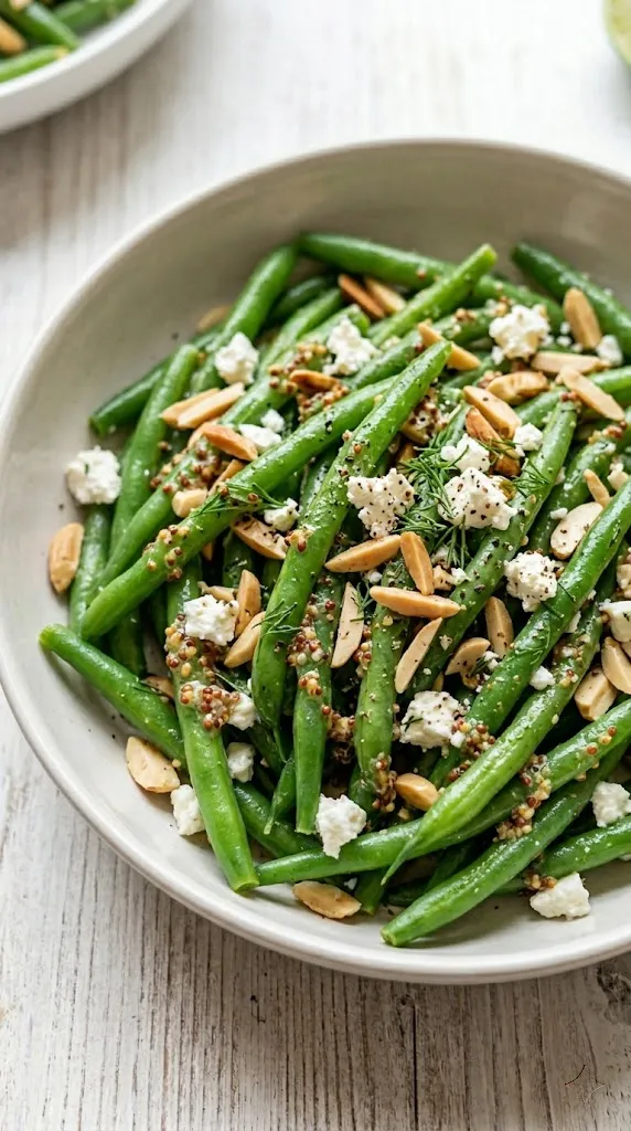 Simple & Sassy Green Bean, Almond & Feta Salad