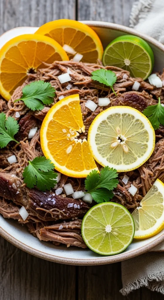Slow-Cooked Beef Carnitas with Citrus