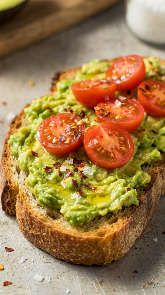 Smashed Avocado & Heirloom Tomato Toast