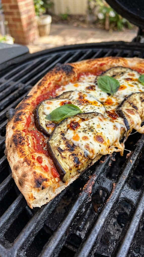 Smoky Grilled Eggplant Pizza (aka The Eggplant Parm-za)