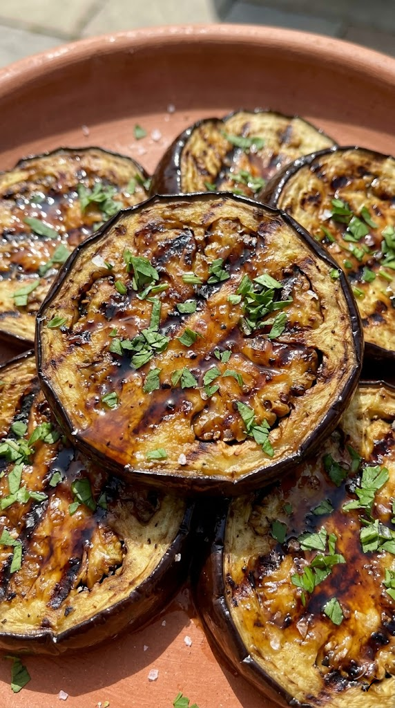 Smoky Grilled Eggplant with Honey-Balsamic Glaze