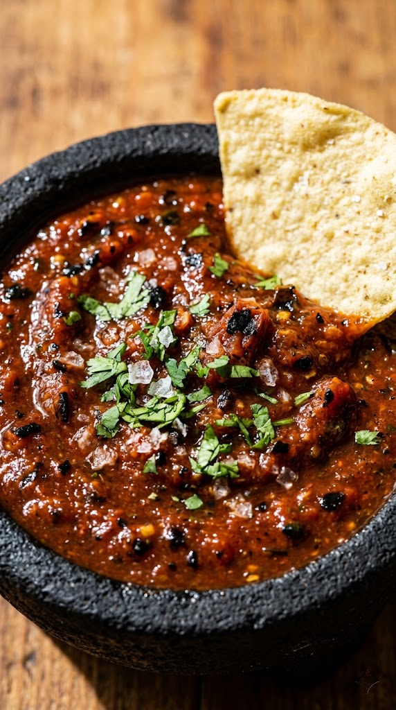 Smoky Roasted Tomato Summer Salsa (Salsa Roja)